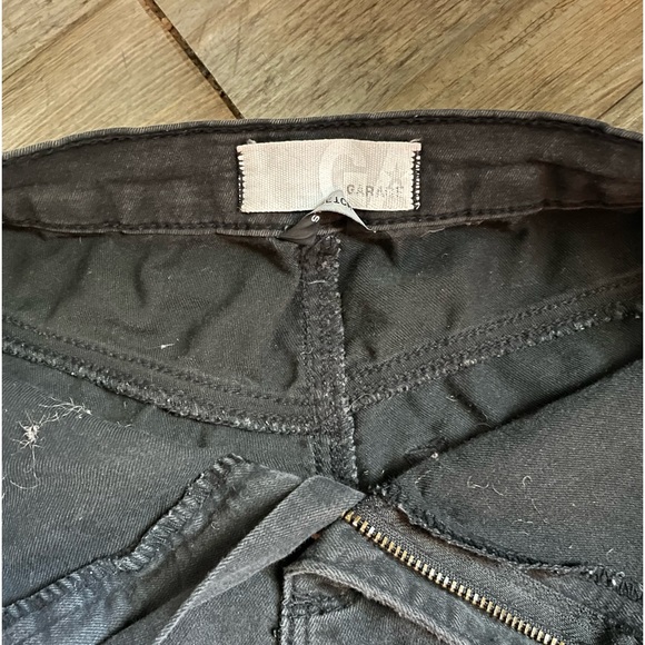Garage black skinny jeans with cuts on the knees, size 2 - Picture 2 of 3